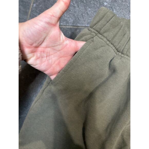 Oak + Fort Army Green Jogger Pockets Sweatpants XS Elastic Waist Heavyweight - Picture 7 of 8